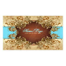 Elegant Gold & Brown Tones Vintage Frame 2 Business Cards