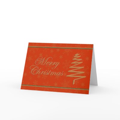 Elegant gold christmas tree greeting card by mmozza