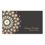 Elegant Gold Circles Makeup Artist Business Card Template