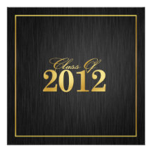 Elegant "Gold" Class of 2012 Graduation Invitation