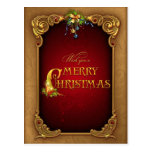 Elegant Gold Custom Christmas Postcard