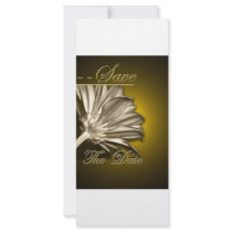 Elegant Gold Floral  Save the Date Full Color Rack Card