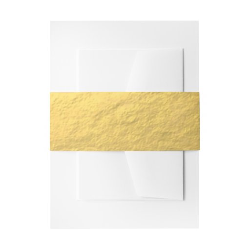 Elegant Gold Foil Printed Invitation Belly Band Zazzle