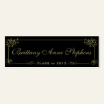 Elegant Gold Graduation Name Card Insert business cards