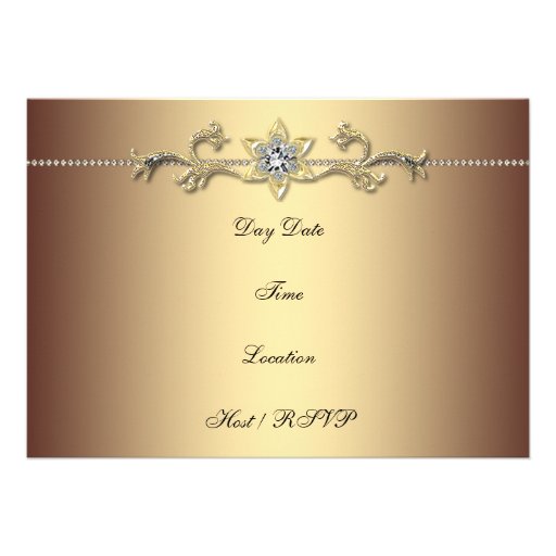Elegant Gold Leopard 40th Birthday Party Personalized Announcement