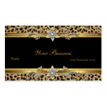Elegant Gold Leopard Black Elegant Business Cards