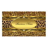 Elegant Gold Leopard print Business Card
