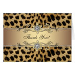 Elegant Gold Leopard Thank You Cards