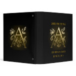 Elegant Gold Monogram A Wedding Planner Binder