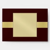 Elegant Gold Monogram Brown All Occasion Envelope