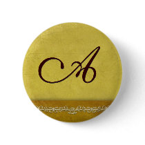 Elegant gold monogram - customize your own buttons