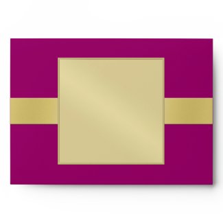 Elegant Gold Monogram Pink All Occasion Envelope envelope
