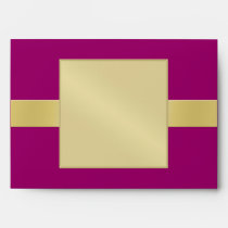 Elegant Gold Monogram Pink All Occasion Envelope