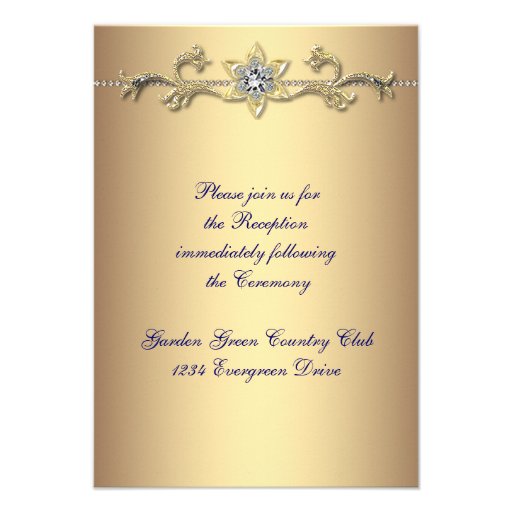 Elegant Gold Peacock Wedding Invitations