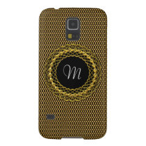 Elegant Gold Personalizable Monogram Galaxy S5 Cover at Zazzle