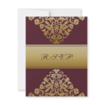 elegant gold pink wedding RSVP Personalized Announcements