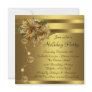 Elegant Gold Poinsettia Black Gold Christmas Party Personalized Invites