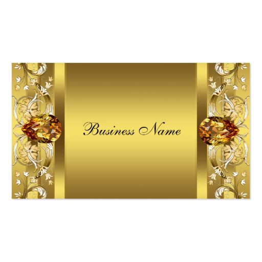 Elegant Gold Scroll Business Card Template (front side)