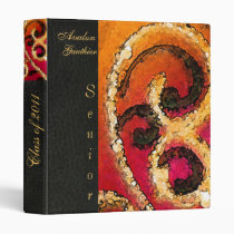 Elegant Gold Scrollwork Senior Graduation Binder