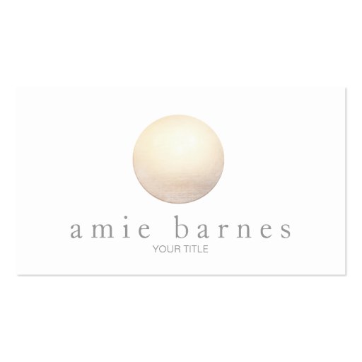 Elegant Gold Sphere Minimalist White Business Card Templates (front side)