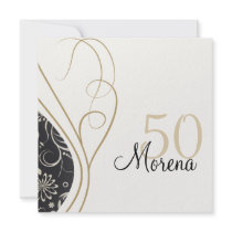 Elegant Gold Square Invitation