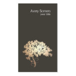 Elegant Gold Tree Simple Black Business Card business cards