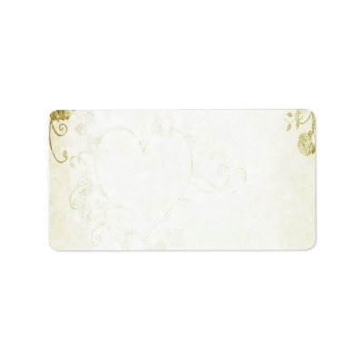 Elegant Gold Vintage Wedding Personalized Address Labels