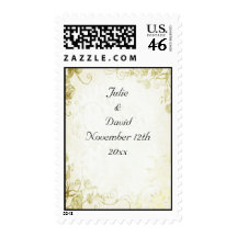 Elegant Gold Vintage Wedding Postage Stamp