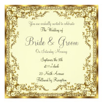 Elegant  Gold  Wedding Invitation invitations
