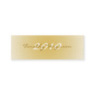 Elegant gold white graduation name card profilecard