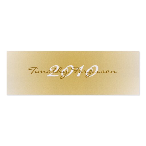 Elegant gold white graduation name card business card templates (front side)