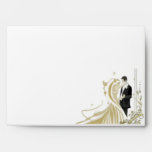 Elegant Gold & White Wedding Set Envelope