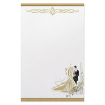 Elegant Gold & White Wedding Stationery