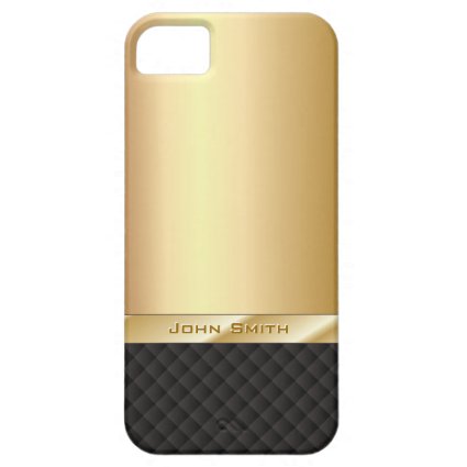 Elegant Gold with Custom Name iPhone 5 Case