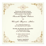 Elegant Golden Accent Gold Wedding Invite