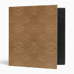 Elegant Golden Brown Damask binders