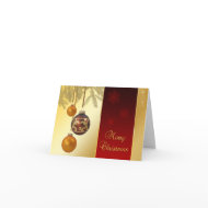 Elegant Golden Christmas - Greeting Card card