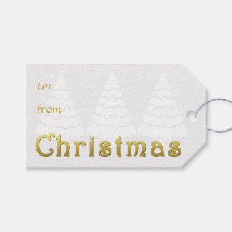 Elegant Golden Christmas Pack Of Gift Tags