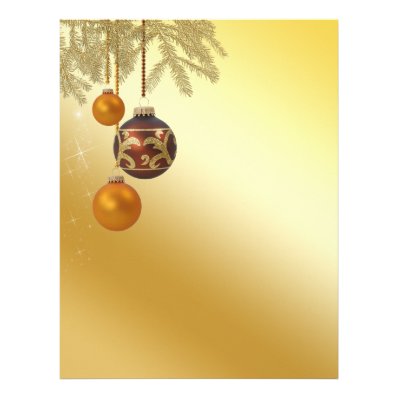 Elegant Golden Christmas - Stationery Letterhead