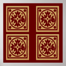 Elegant GoldFOIL Jewels - Oriental Chinese Energy Posters