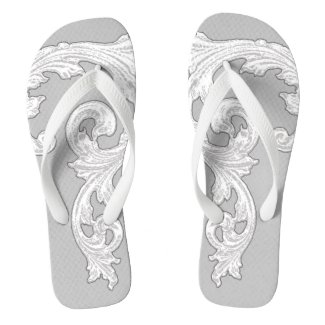 Elegant Goth Design Flip Flops