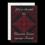 Elegant gothic Christmas ornamental design Custom Invitation