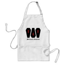 Elegant gothic coffin Mortician's Assistant Apron