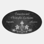 Elegant gothic dark romance wedding souvenir stickers