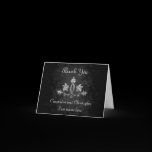 Elegant gothic dark romance wedding Thank you Cards