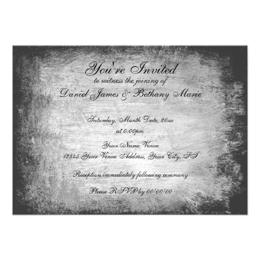 Elegant Gothic Grunge Invitations