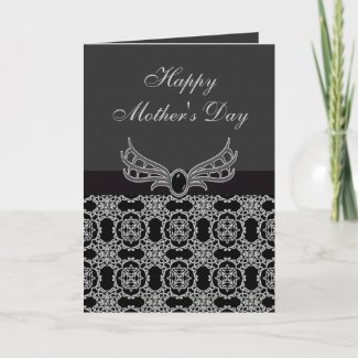Elegant Gothic Jewel & Diamonds Mother's Day Card zazzle_card