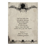 Elegant Gothic Spider Halloween Party Invitation