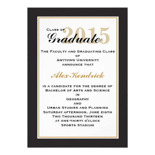 Elegant Graduation Announcement/Invitation