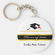 Elegant Graduation Key Ring - Class of 2009 Keychains